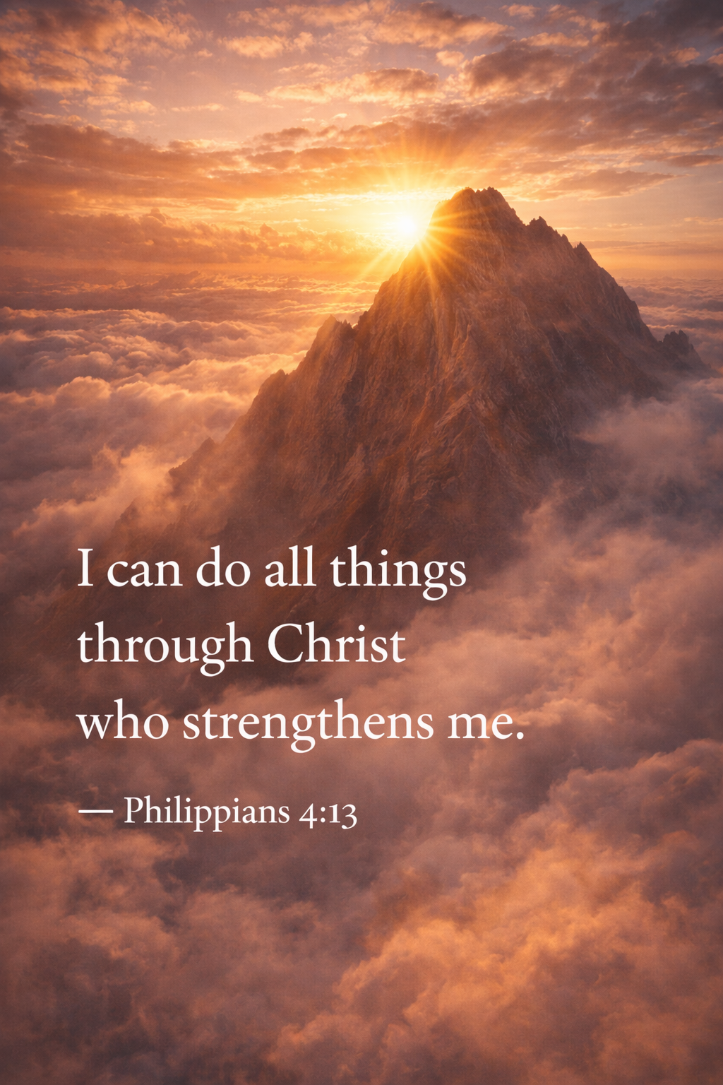 Bible Verse Background — Mountain Strength Through Faith