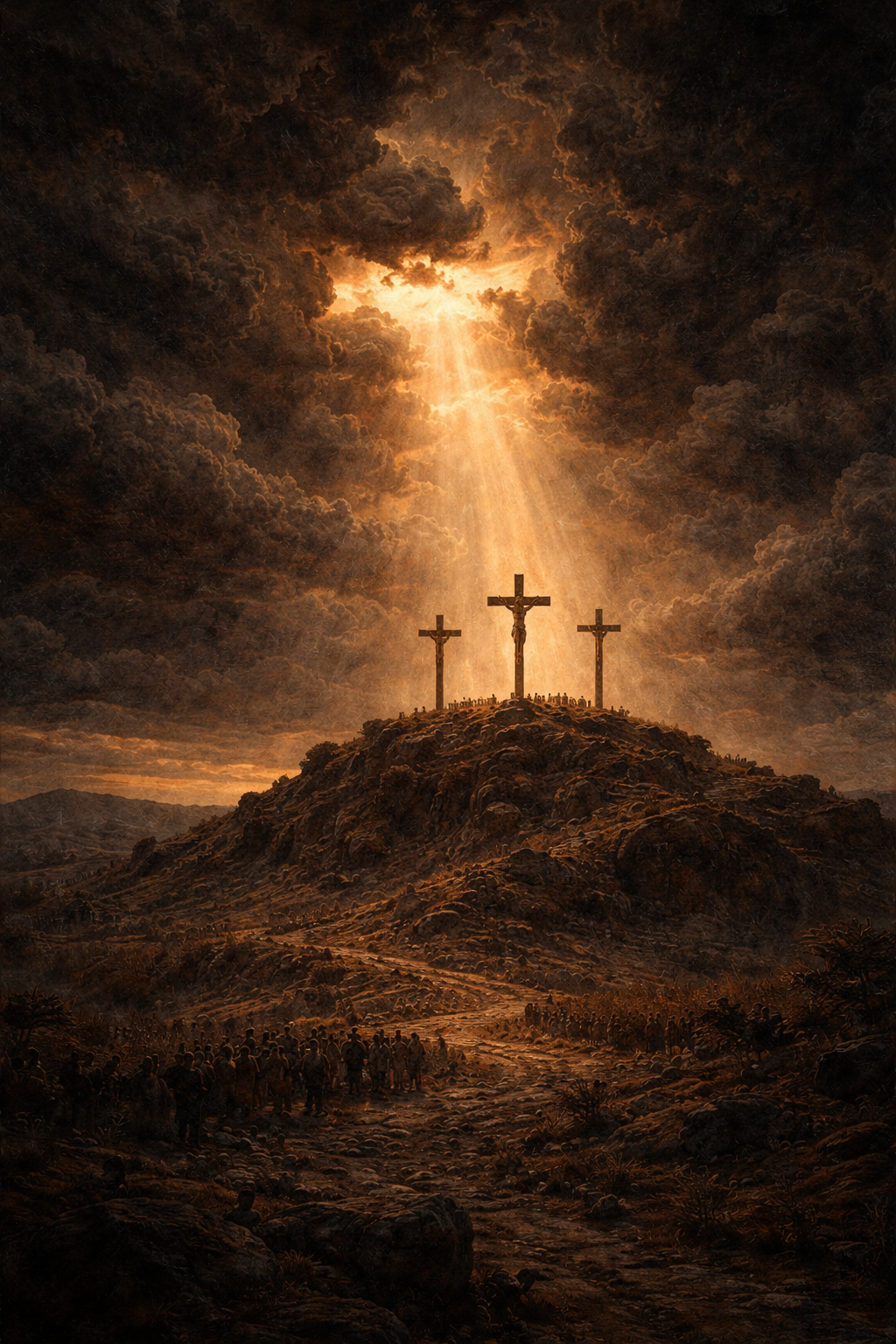 The Crucifixion at Golgotha — Cinematic Landscape