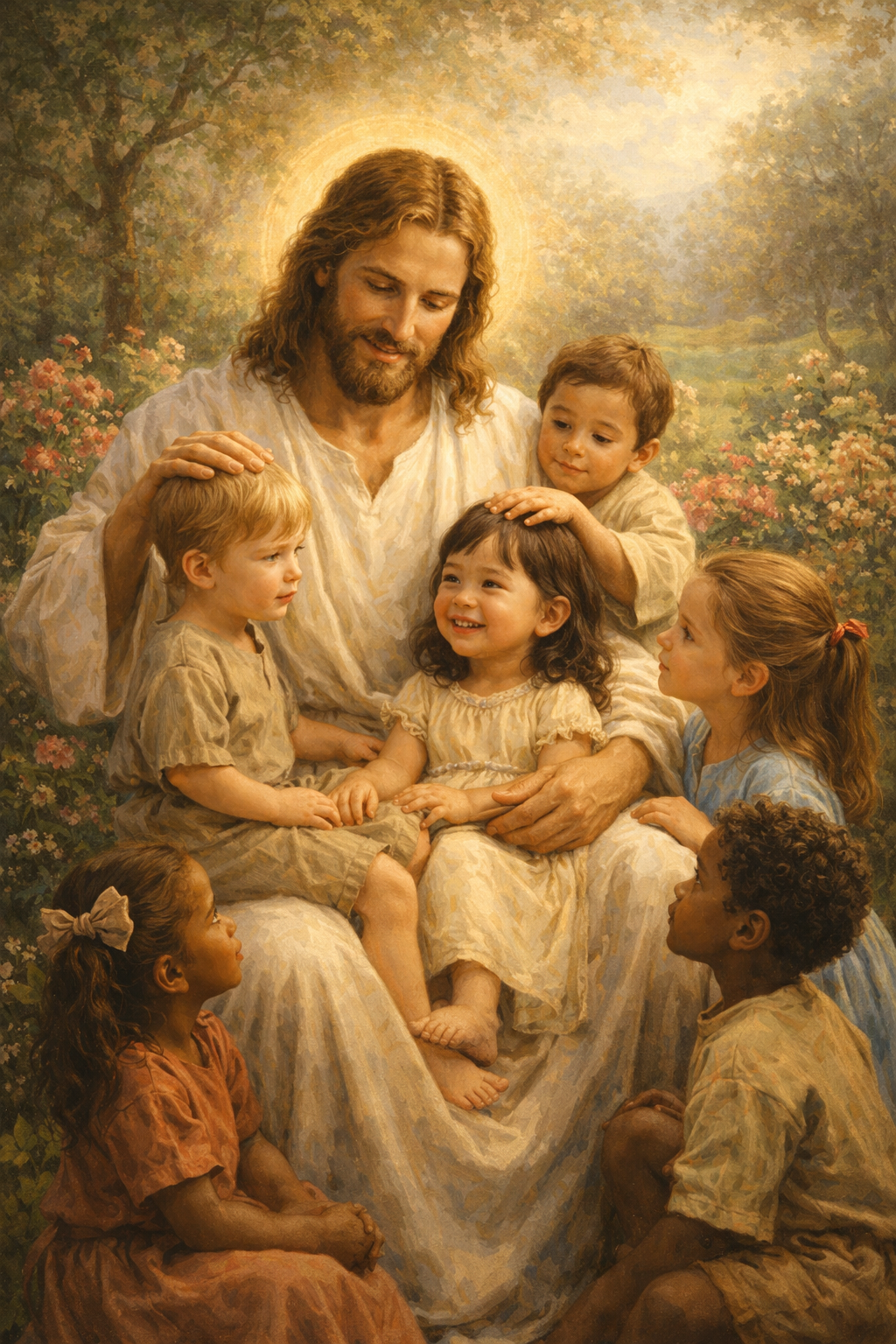 Jesus Christ Blessing the Little Children