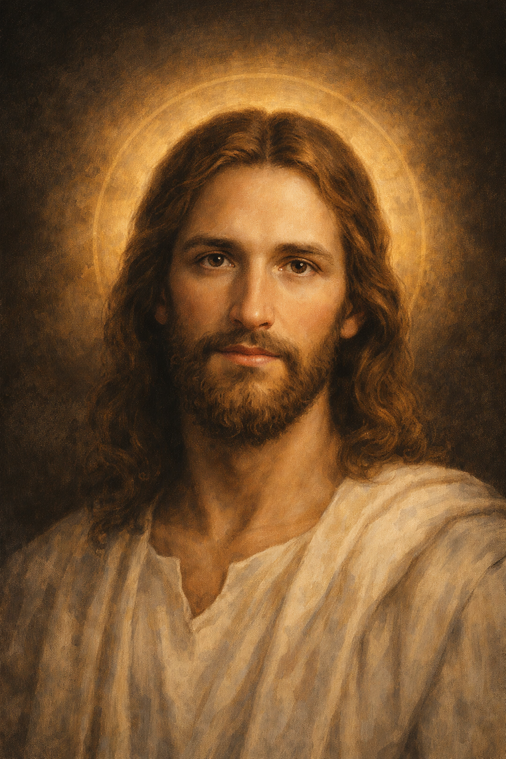 Jesus Christ — Divine Portrait with Golden Halo