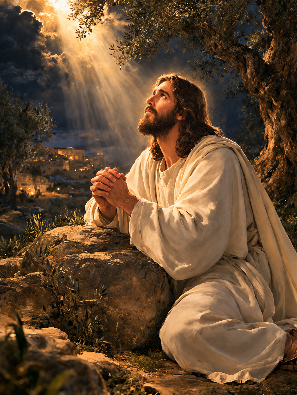 Jesus Christ Praying at the Garden of Gethsemane