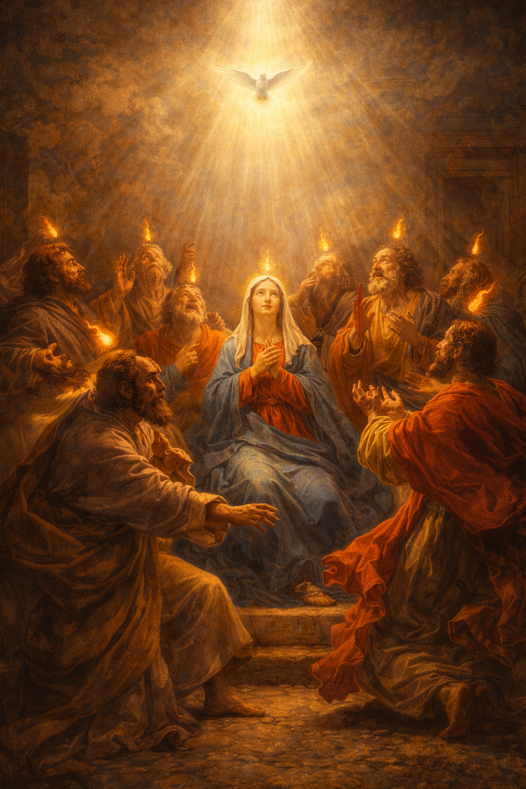 Pentecost -- Descent of the Holy Spirit on the Apostles HD Wallpaper