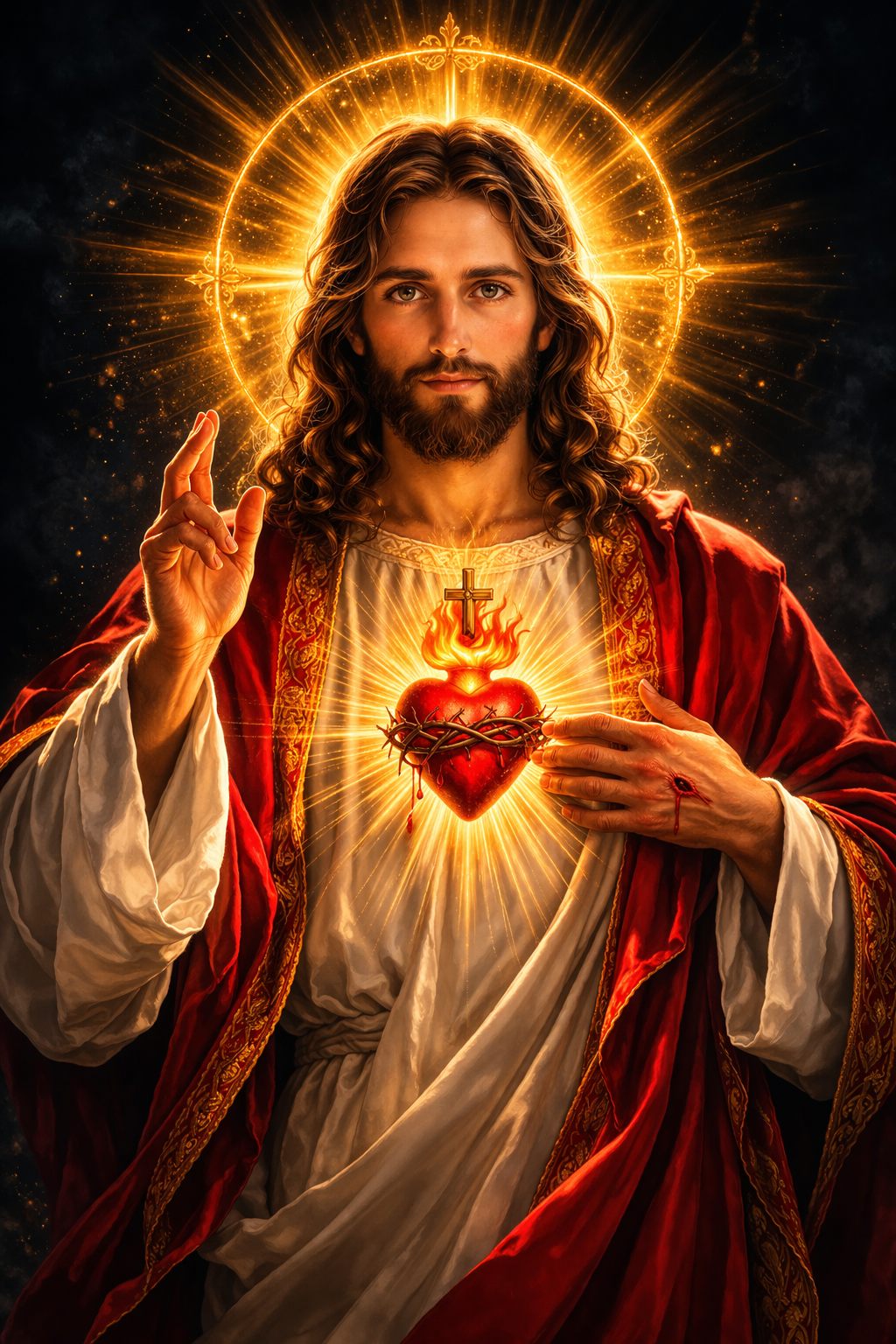 Yesu Wallpaper — Sacred Heart Variant