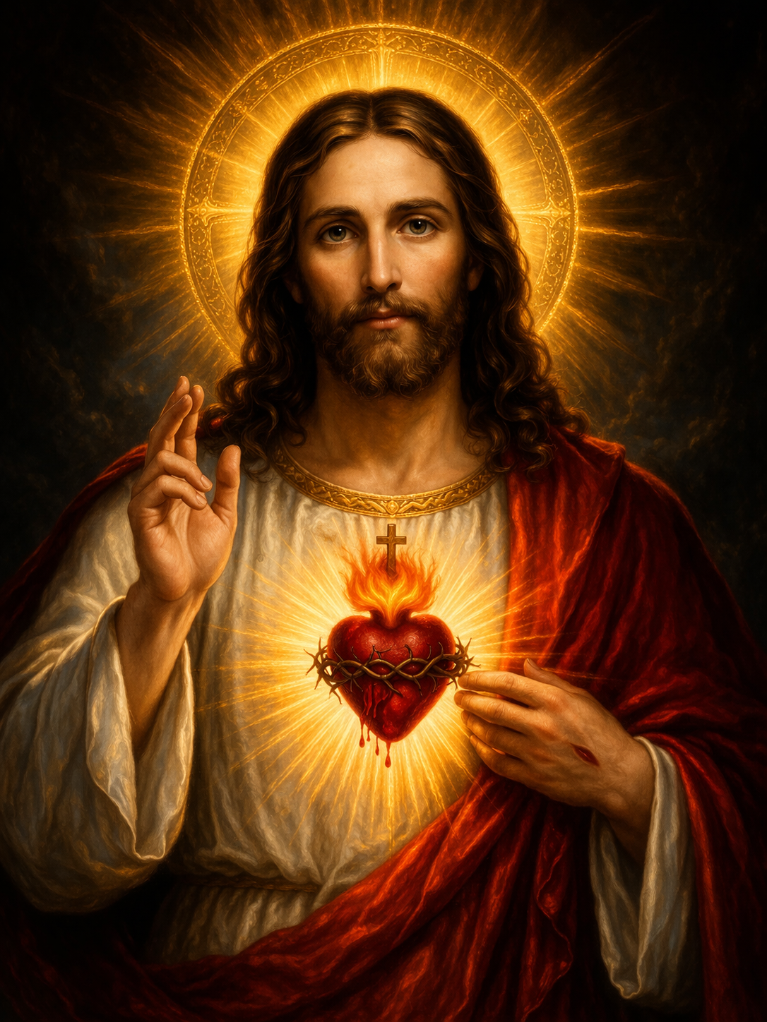 Yesu Wallpaper — Sacred Heart of Jesus
