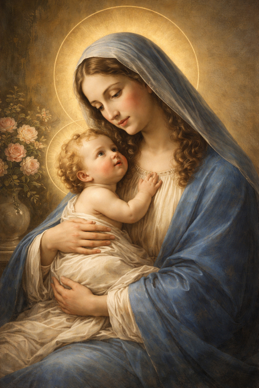 Madonna and Child — Renaissance-Style Divine Portrait